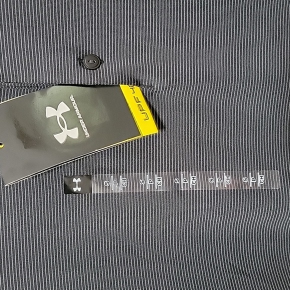 Men's Under Armour Playoff 3.0 Stripe Polo, Black/Gray, Small, NWT - Picture 13 of 15